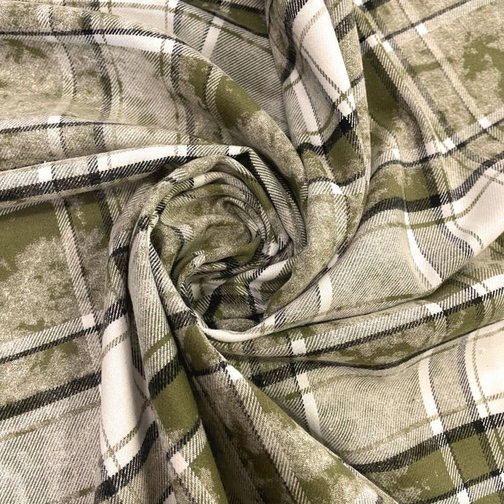 Рубашечная фланель в клетку хаки Рубашечная фланель в клетку хаки