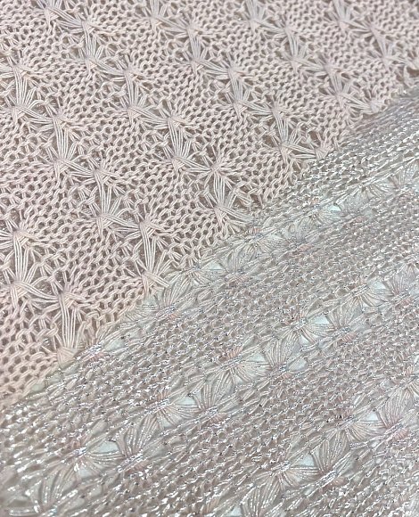 Ажур-трикотаж с напыл.св.розовый\серебро
